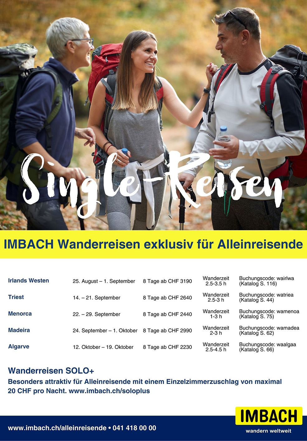 Imbach Flyer Single-Reisen 2024